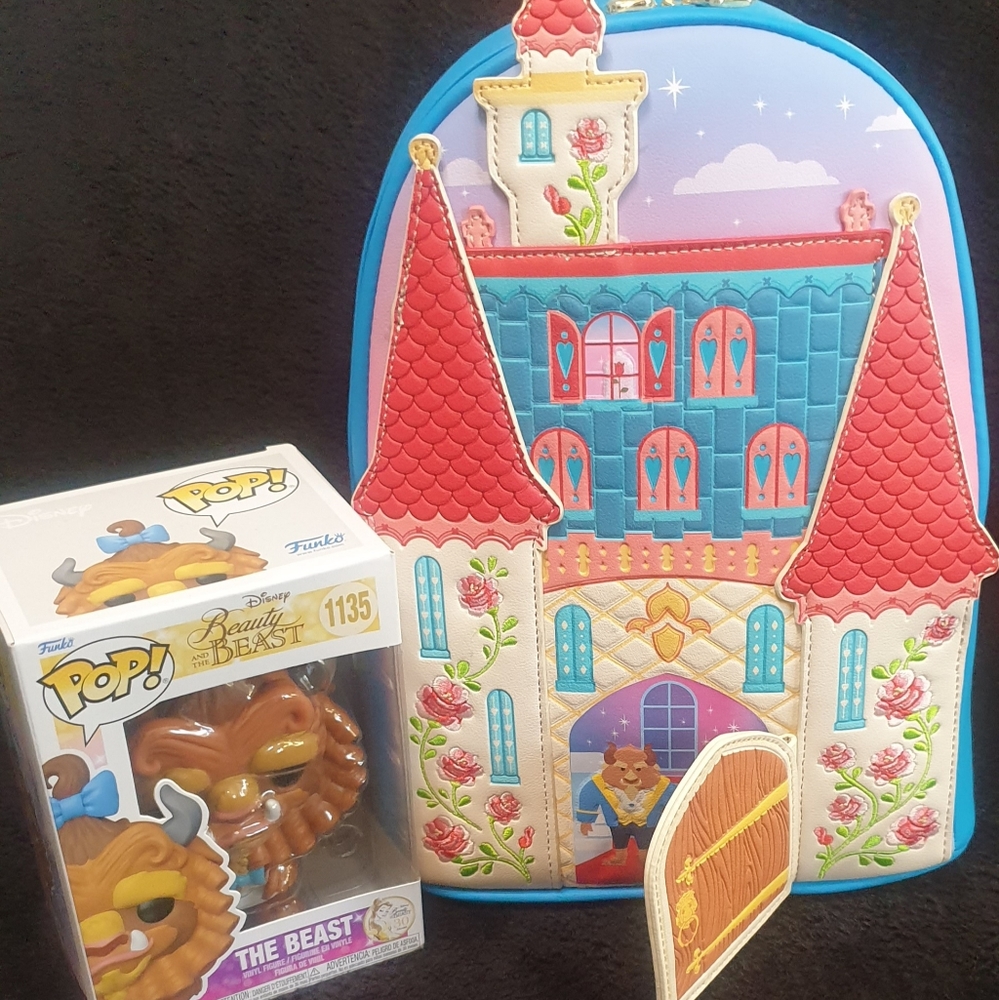 Disneys Her Universe Beauty & The Beast Castle Minibackpack with The Beast Funko